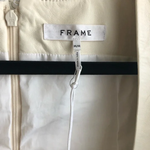 Frame Nina Puff Sleeve Leather Mini Dress (Size Medium) NWT - Picture 14 of 15